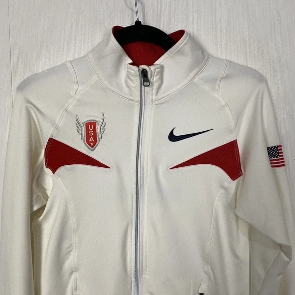 Nike Olympic Trials Track & Field TEAM ISSUED Zip Up JACKET Youth Size M(8-10) - Picture 2 of 9